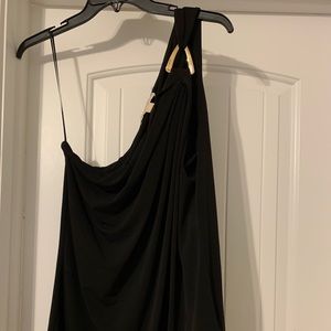 Michael Kors black one sleeve tank